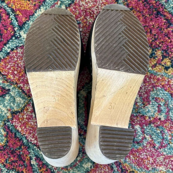 Lotta’s of Sweden | Women’s Black Leather Mary Jane Ankle Strap Clogs, size 6.5 - Picture 14 of 16